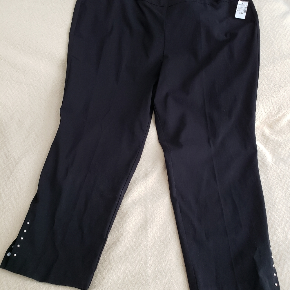 C8,633 Black Stretch Pants Classic Fit